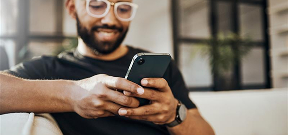 Man looking at phone