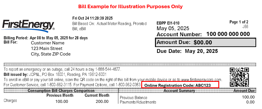Register for Online Account