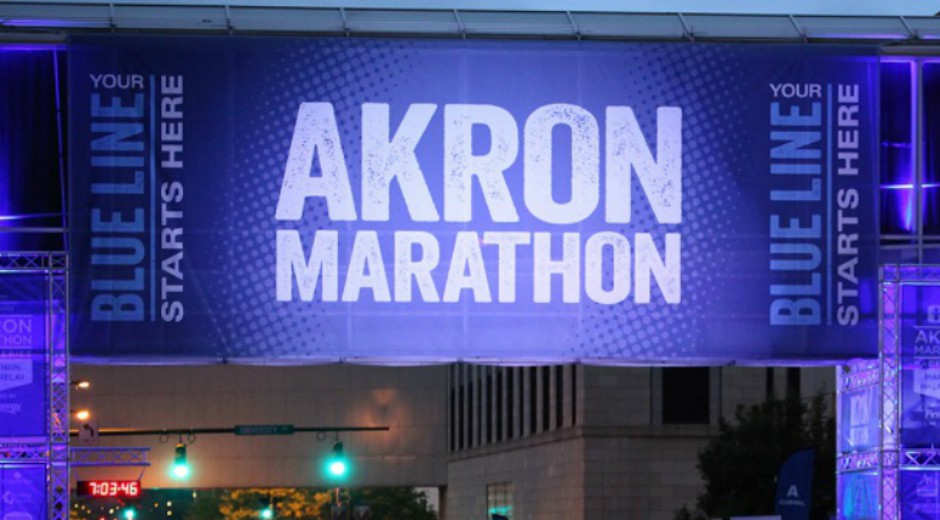 Starting line of Akron Children's Hospital FirstEnergy Akron Marathon 