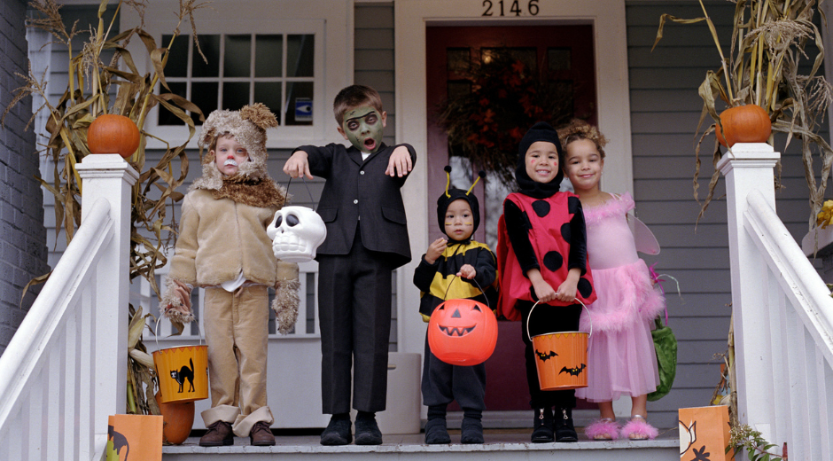 Kids dressed for Halloween