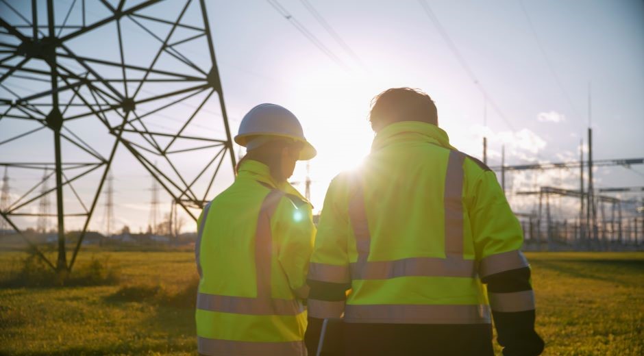 FirstEnergy field employees conduct survey work along the company's rights of way