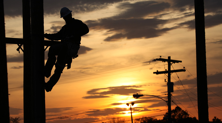 lineman on pole