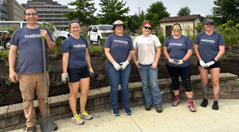 FE employyes pollinator garden