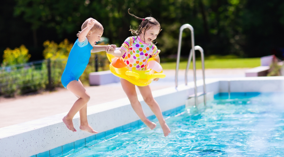 kids at pool swimming